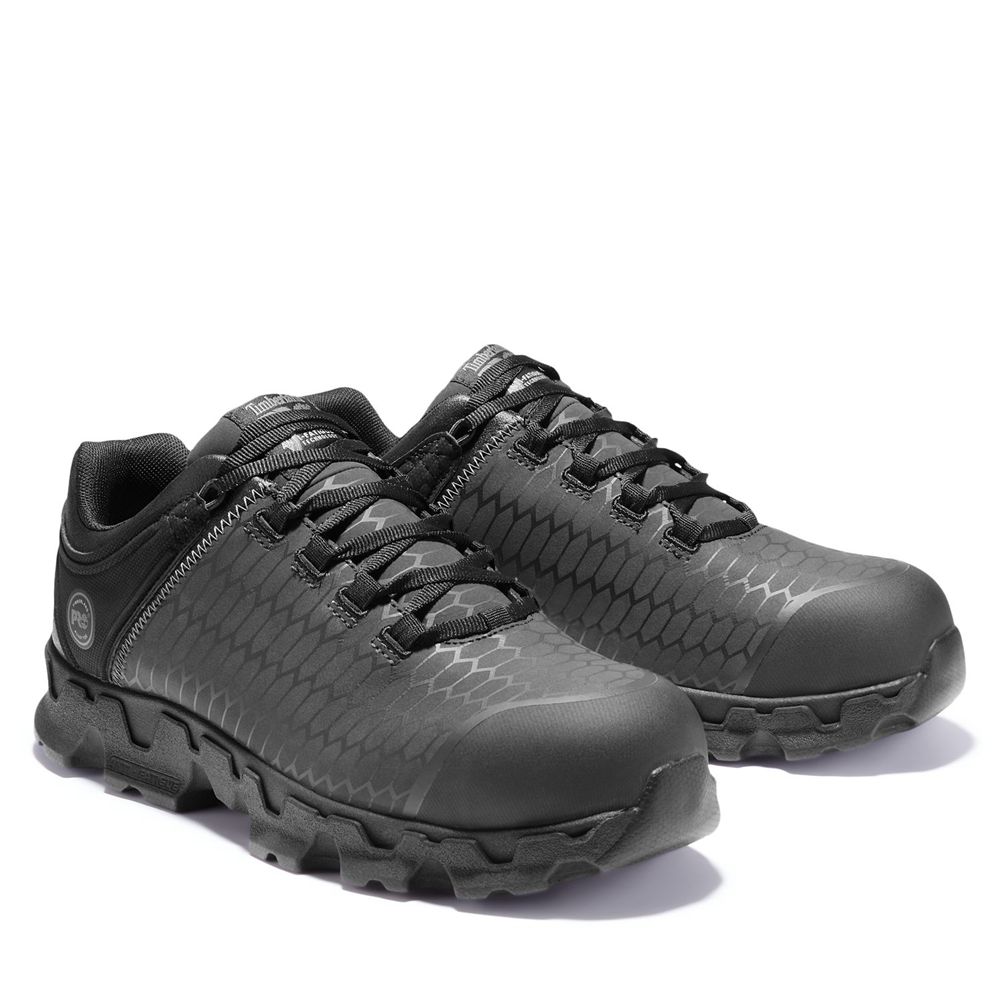 Timberland Mens Work Shoes PRO® Powertrain Sport Alloy Toe SD - Black/Grey - India DO7239504